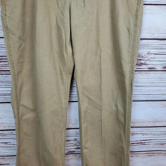 Carhartt Men's 38x34 Relaxed Fit Rigby Dungaree Tan Canvas Pants - Picture 3 of 11